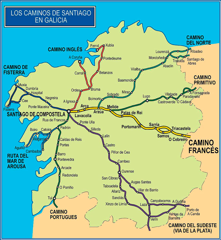 caminosMapa